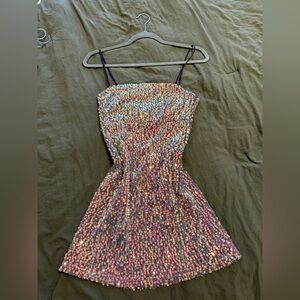 Urban Outfitters Multicolor Sequin Mini Dress
